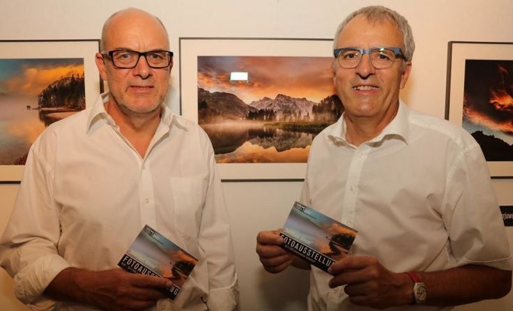 Harald und Gerold Kaiblinger begrüßten die Gäste bei der Vernissage.