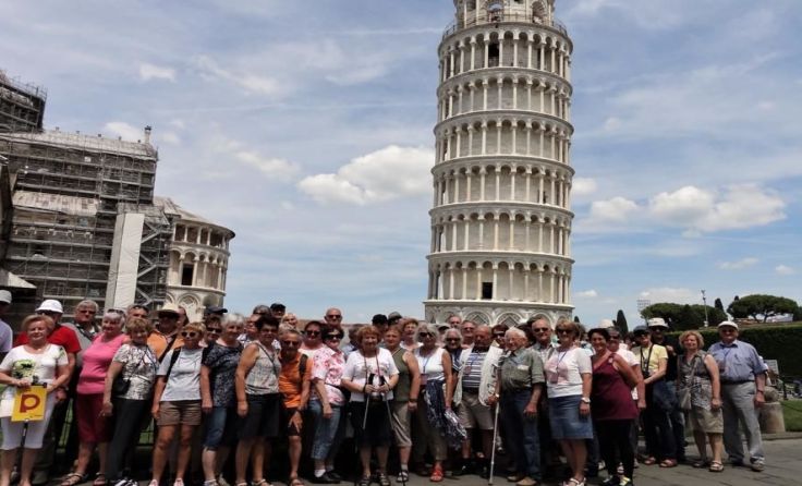 Ein Highlight der Pensionistenverbands-Bezirksreise: der schiefe Turm von Pisa