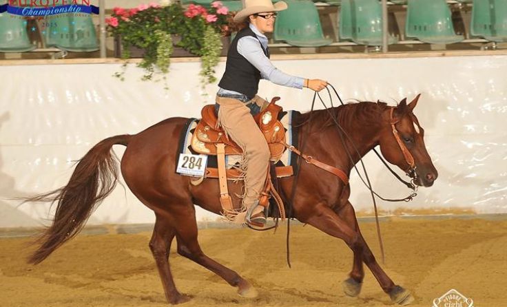 Katharina Liesinger und ihr Pferd Mr. Twister Mae, ein 14-jähriger Wallach. Foto: Dirk Büttner