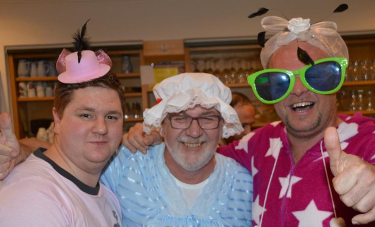 Obmann Nino Podvezanec, DJ Franz Göttl und Werner Graßegger (v. l.)