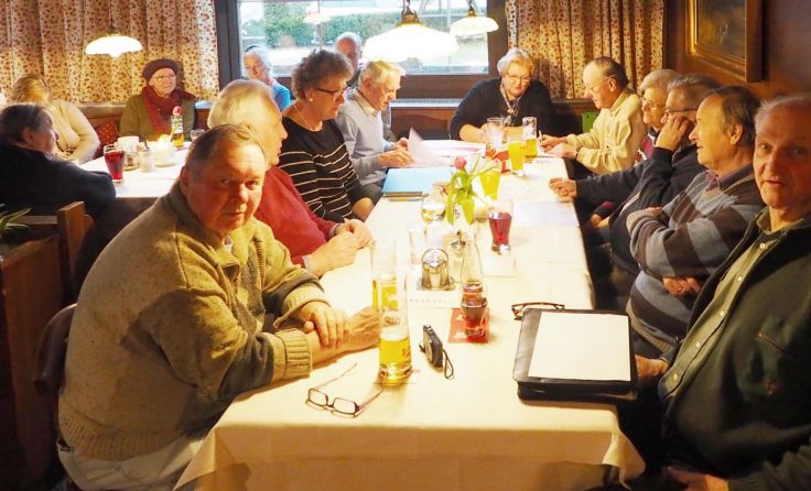 Gemütliches Beisammensein bei der Jahreshaupversammlung des Seniorenbundes