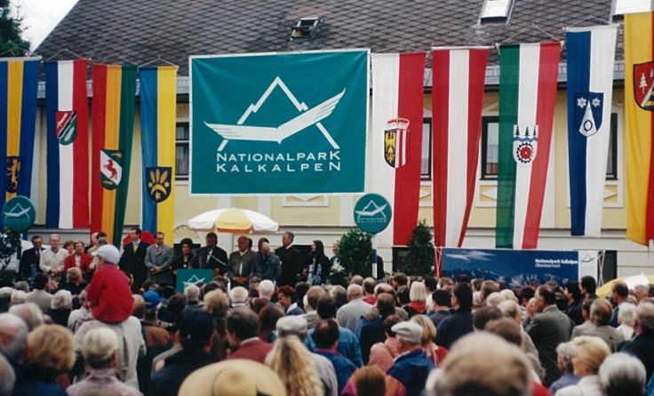 Die Eröffnungsfeier des Nationalparks Kalkalpen am 25. Juli 1997 in Windischgarsten