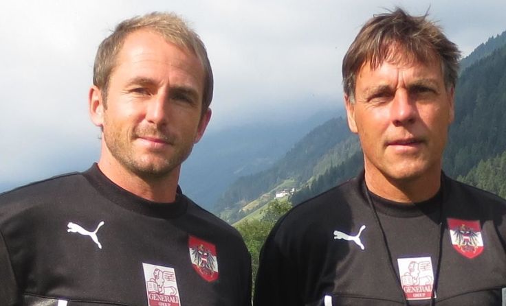 Co-Trainer Mario Huemerlehner und Trainer Hermann Stadler (v. l.)