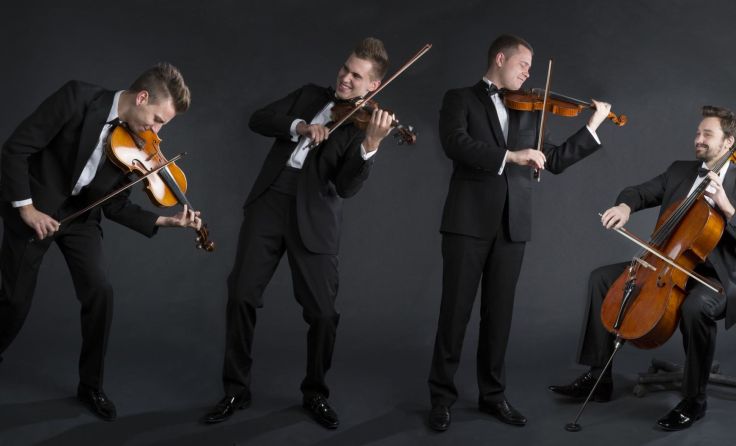 Das Mettis Quartett gibt ein Konzert im Freilichtmuseum Schmiedleithen.