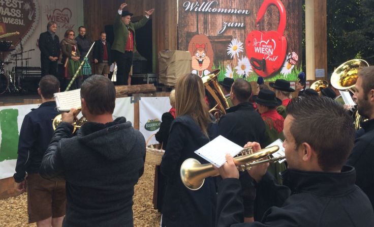 Die Marktmusikkapelle Micheldorf spielte auf der Wiener Wies‘n. Foto: Jack Haijes