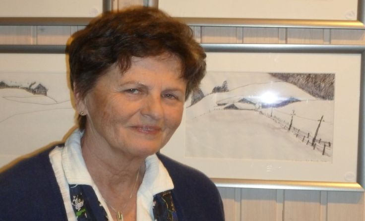 Monika Kitzmantel zeigt ihre Kunstwerke in der Galerie M16 in Micheldorf.