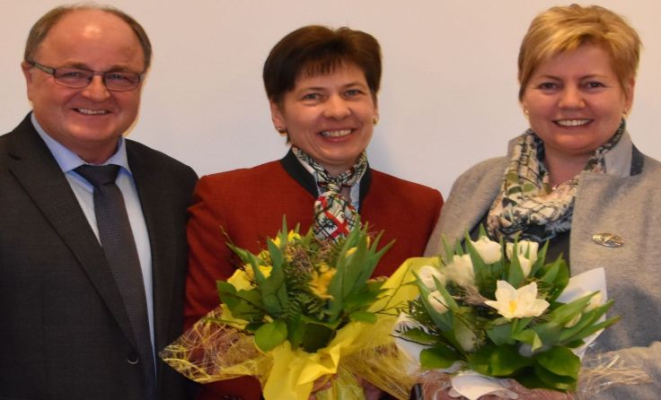 BBK-Obmann Franz Karlhuber, Bezirksbäuerin Erika Glinsner und Sonja Kiniger (v. l.)