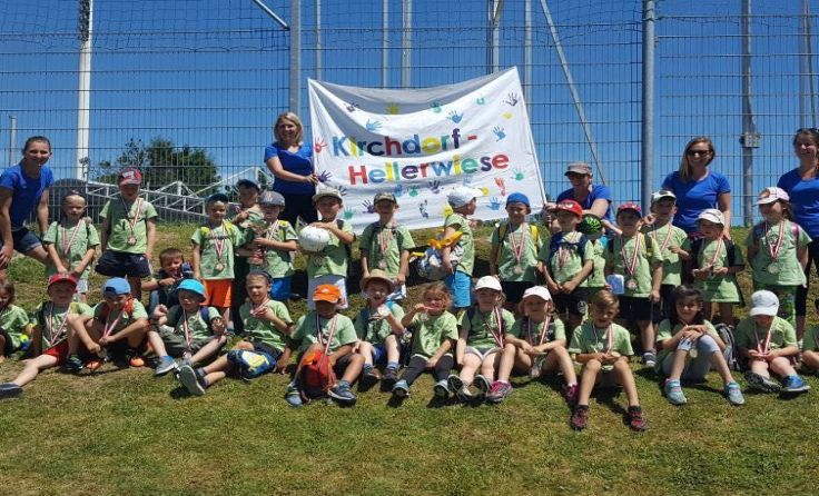 Die stolzen Vizeolympiasieger vom Kindergarten Hellerwiese