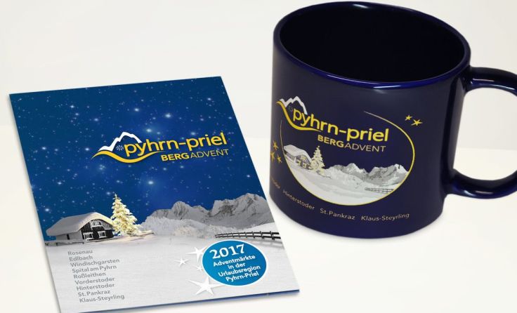 „Pyhrn-Priel Berg Advent“ Folder und Häferl sind derzeit in Planung.