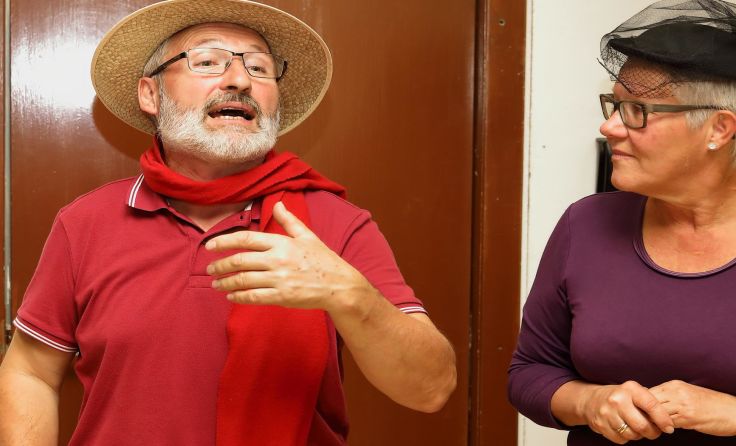 Josef Ottendorfer und Marianne Holzinger bei den Proben