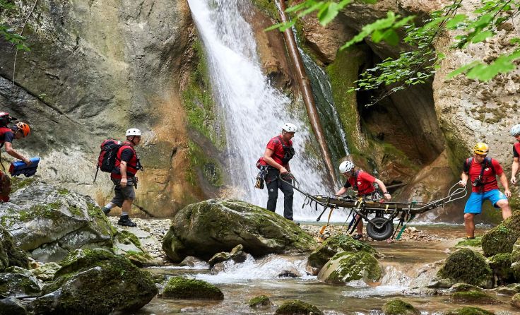 Einsatzübung beim Rinnerberger Wasserfall, Foto: T-Man