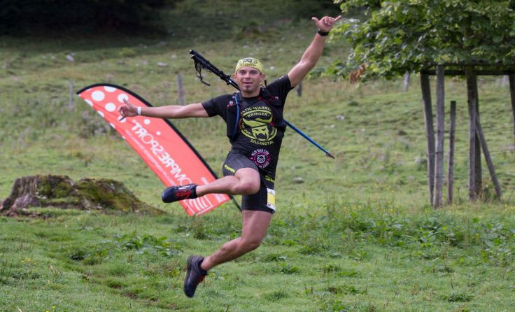 Stefan Teufner hatte sichtlich Spaß beim Absolvieren der Strecke. Foto: M. Hackl