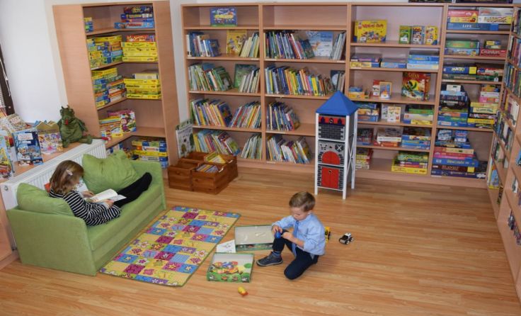 Kinderecke in der Gemeindebücherei, Foto: Brandstätter
