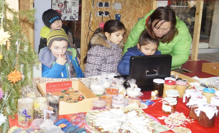 Die Kinder des Kindergartens Hellerwiese verkauften Selbstgemachtes. Foto: Kindergarten Hellerwiese