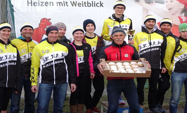 Die die LG Kirchdorf bei der Vereinssiegerehrung, 