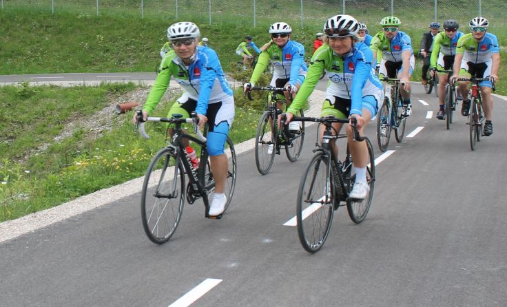 Radfahrer vom RC Dana Pyhrn-Priel auf dem neuen Radweg, Foto: Susanne Winter