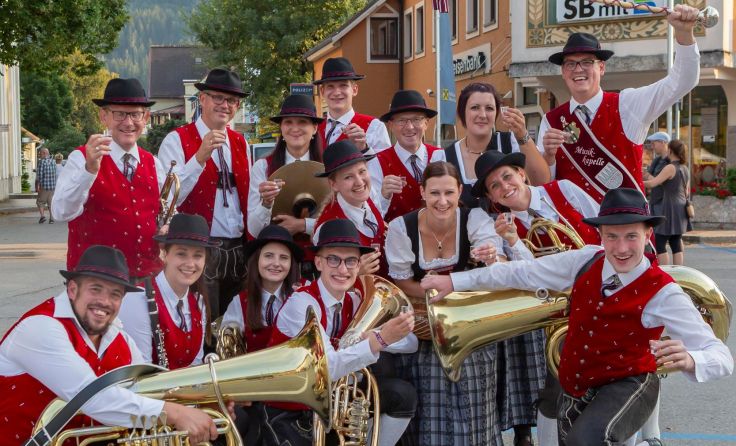 Der Musikverein Waldburg aus dem Mühlviertel gewann die Spaßwertung. Foto: Manfred Hackl