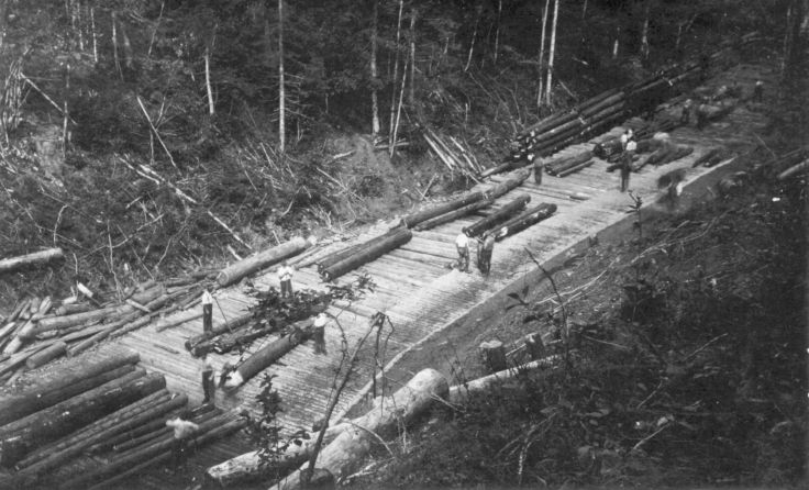 Holzarbeit im Gebiet des heutigen Nationalparks, Foto: Nationalpark O.Ö. Kalkalpen