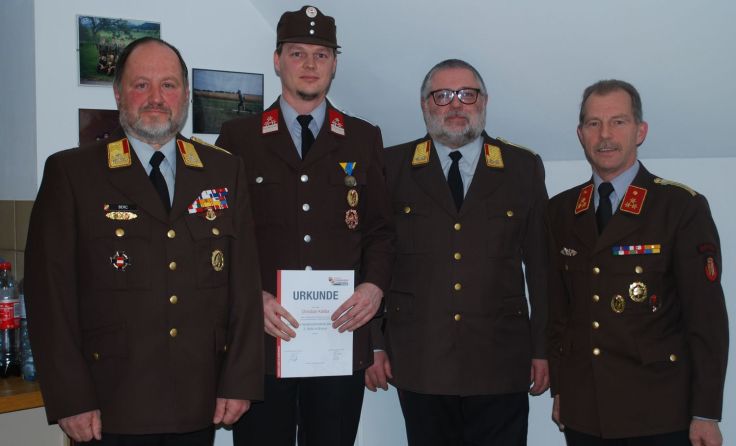 Helmut Berc, Christian Kaliba, Peter Müller und Günter Dirnberger (v.l.), Foto: FF Steinfelden