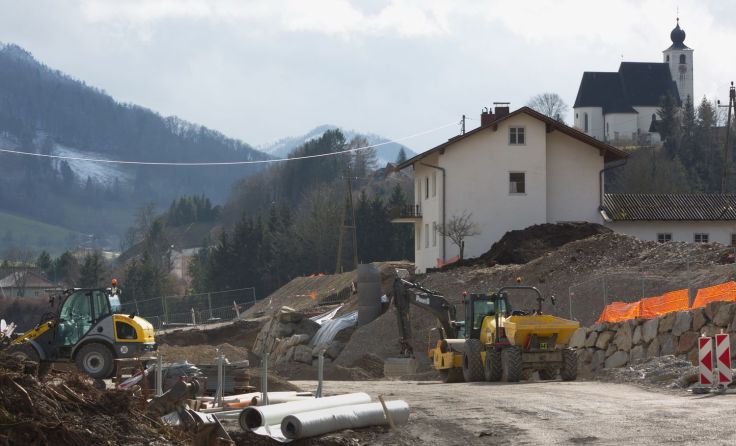 Die Steyrtalstraße wird in Obergrünburg umgelegt. Foto: geh – Gerhard Hütmeyer