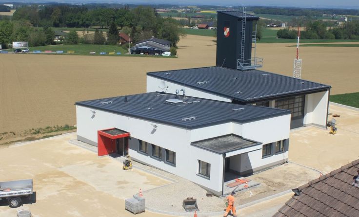 Das neue Feuerwehrhaus der FF Irndorf (Kremsmünster) ist fertig. Foto: Marktgemeinde Kremsmünster