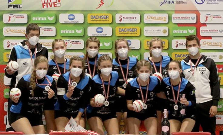 Die Nußbacherinnen holten in der Hallen-Staatsmeisterschaft 2021 Silber. (Foto: ÖFBB / Erwin Pils)