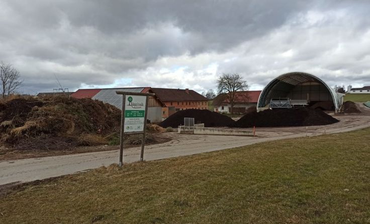 Die Kompostieranlage Rinnhub in Wartberg (Foto: Rinnhub Kompost)