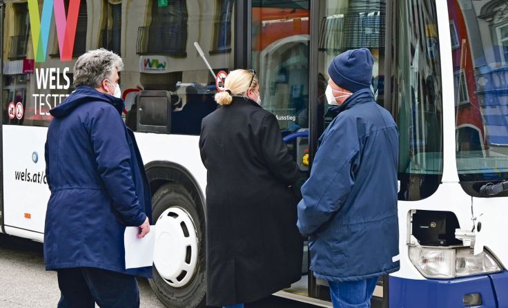Der Testbus fuhr auch schon durch Wels. (Foto: Stadt Wels)