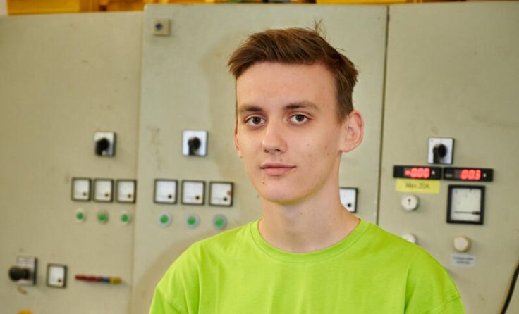 Lehrling Sebastian Kothgassner (Foto: Kirchdorfer Zementwerk / Rieger)