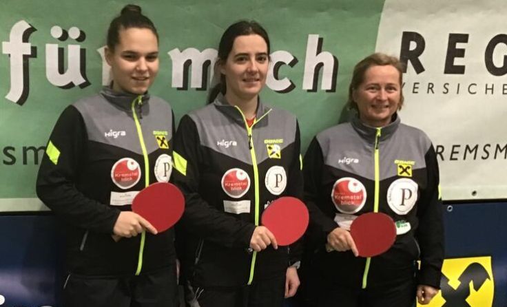 Verena Rösner, Doris Kronsteiner und Christine Murauer (v.l.) (Foto: TuS / Tischtennis)