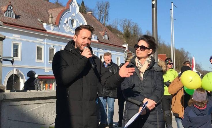 Redner Manuel Krautgartner und Angelika Zwicklhuber (Foto: Manuel Krautgartner)