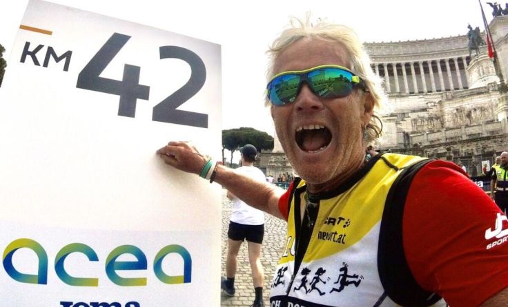 Hans Hufnagl hat es trotz Verletzung geschafft, den Rom Marathon zu finishen. (Foto: privat)