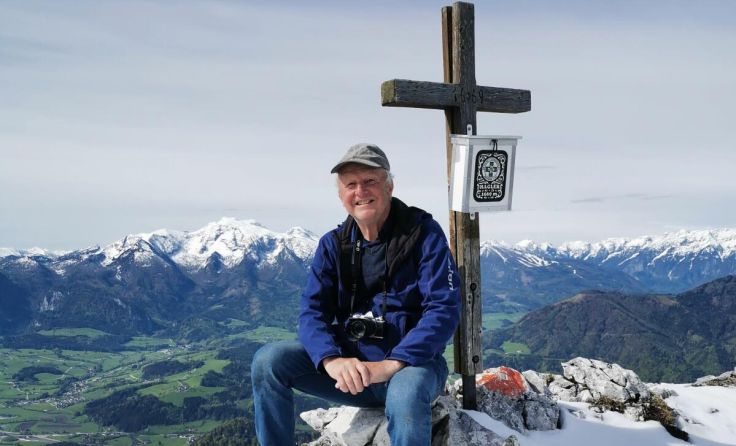 Erich Braunreiter am Gipfel des Hagler im Sengsengebirge (Foto: privat)