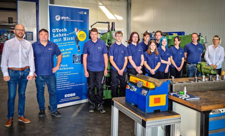 Die neuen Lehrlinge und ihre Ausbilder bei GTech (Foto: GTech Automatisierungstechnik GmbH)