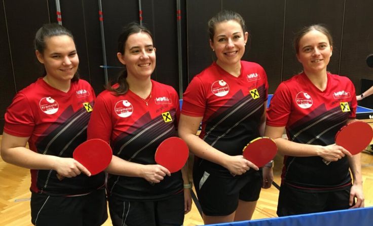 V.l.: Verena Rösner, Doris Kronsteiner, Birgit Eglseer und Lisa Murauer (Foto: TuS / Tischtennis)