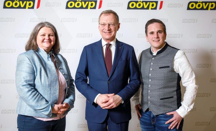 Anita Kalchmayr, Landeshauptmann Thomas Stelzer und Markus Tempelmayr (v.l.) (Foto: OÖVP)