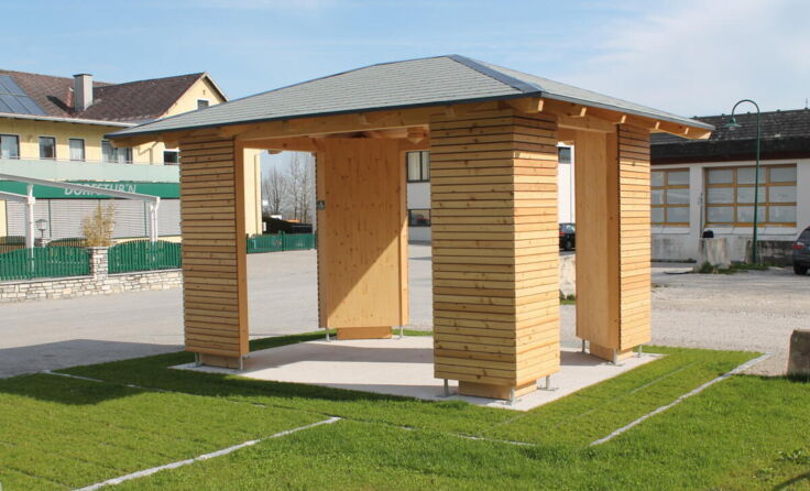 Der neue Info-Pavillon für Touristen (Foto: Winter)