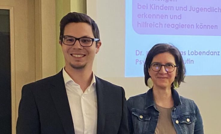 Christoph Colak und die Vortragende Felicitas Lobendanz (Foto: privat)