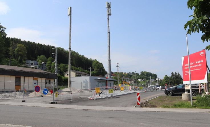 Beim Bahnhof Kremsmünster wird gebaut. (Foto: Winter)