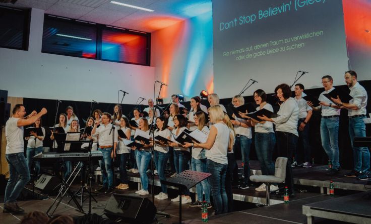 Der A-CappellaChor Nußbach bei einem Konzert (Foto: ACCN)