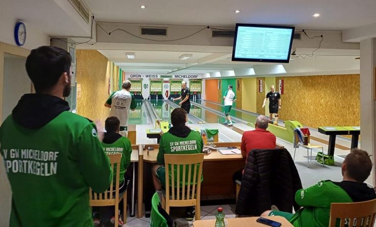 Sportkegler während des Bundesligaspieles (Foto: SV GW Micheldorf-Sportkegeln)