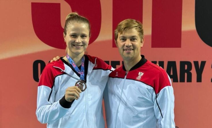 Marlene Jahl und ihr Trainer Markus Weidinger (Foto: Austrian Taekwondo Federation)