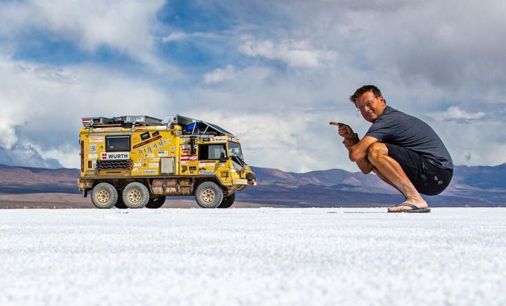 Friedl Swoboda reist mit seinem Steyr-Puch Pinzgauer um die Welt. (Foto: Friedl Swoboda)
