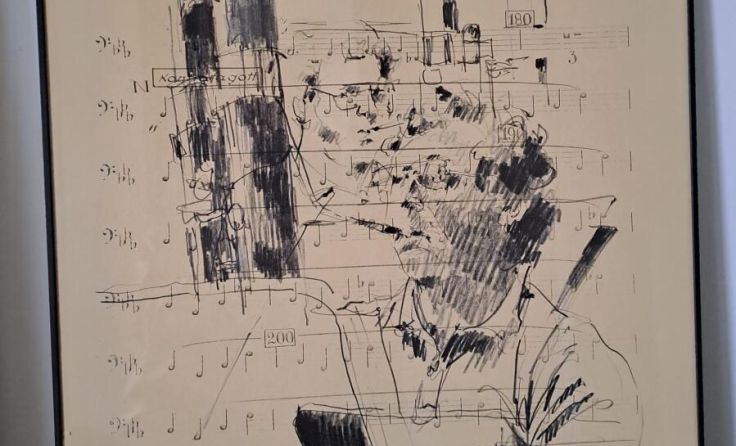 Ein Druck aus dem Zyklus "Skizzen auf Noten"von Künstler Franz de Paul Armbruster (Foto: privat)
