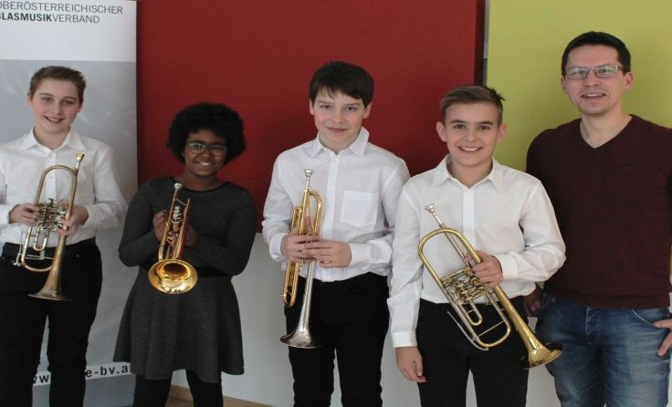 Erfolgreich: „KTM-P4 Trumpet“ mit Ensembleleiter Michael Kieleithner. Foto: M. Ecklbauer