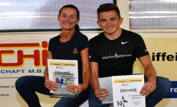 Die strahlenden Ortsmeister: Christine Freimüller und Alexander Bründl. Foto: E. Haselberger