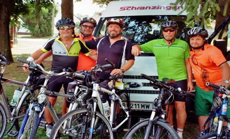 Josef, Walter, Peter, Franz und David Martin auf ihrer Reise nach Kroatien