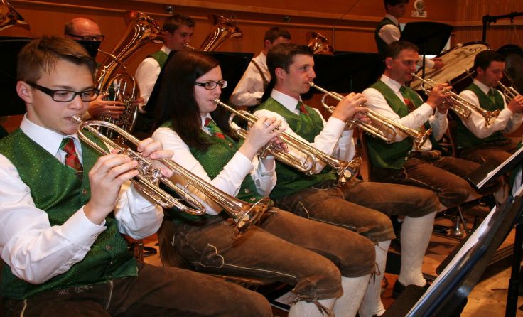 Der Musikverein Gunskirchen (Bild) konzertiert mit dem Musikverein Eberschwang. Foto: Paltinger