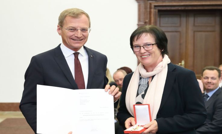 Thomas Stelzer, Christine Pühringer. Foto: Land OÖ/ D. Stinglmayr