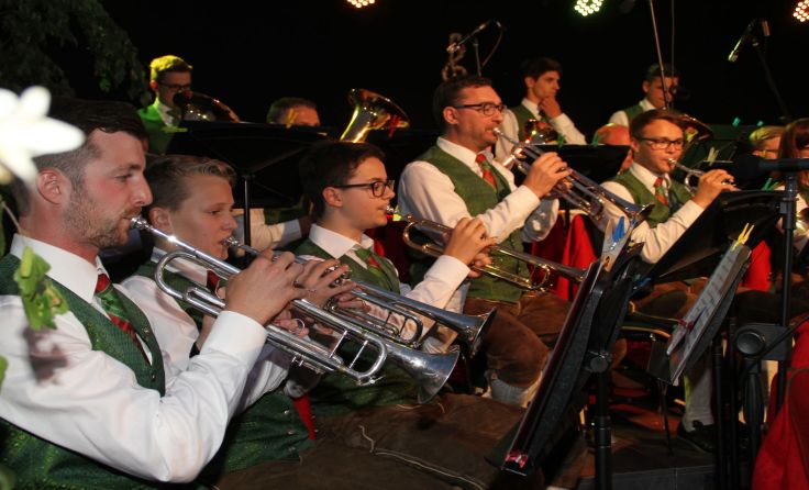 Die Blasmusiker laden zum Sommernachtskonzert. Foto: MV